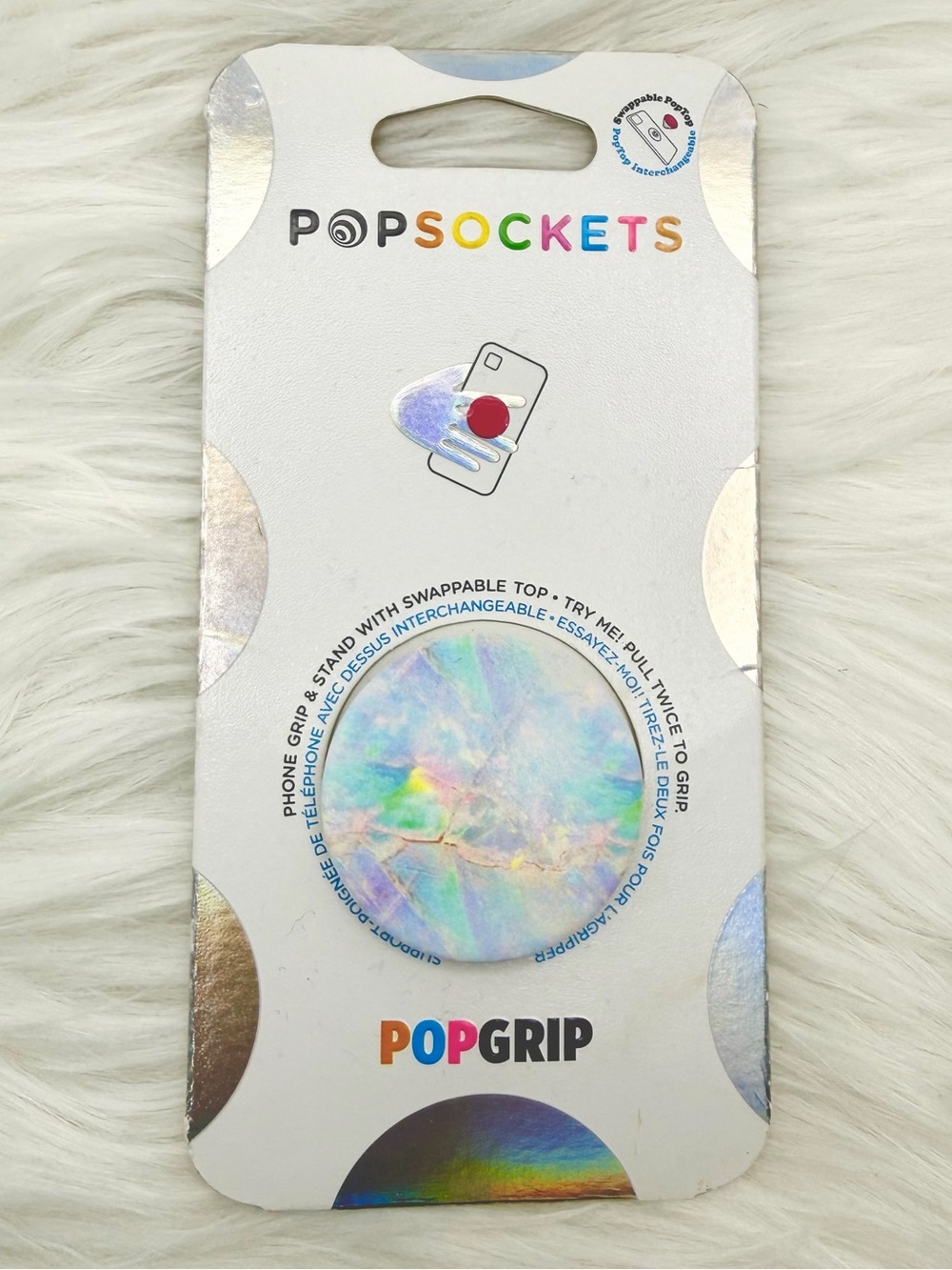 2/$25✨PopSockets PopGrip Iridescent Marble Phone Grip